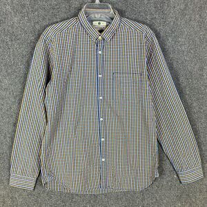Passion‎ Button Up Shirt Men's XL Long Sleeve Plaid 100% Cotton Multicolor